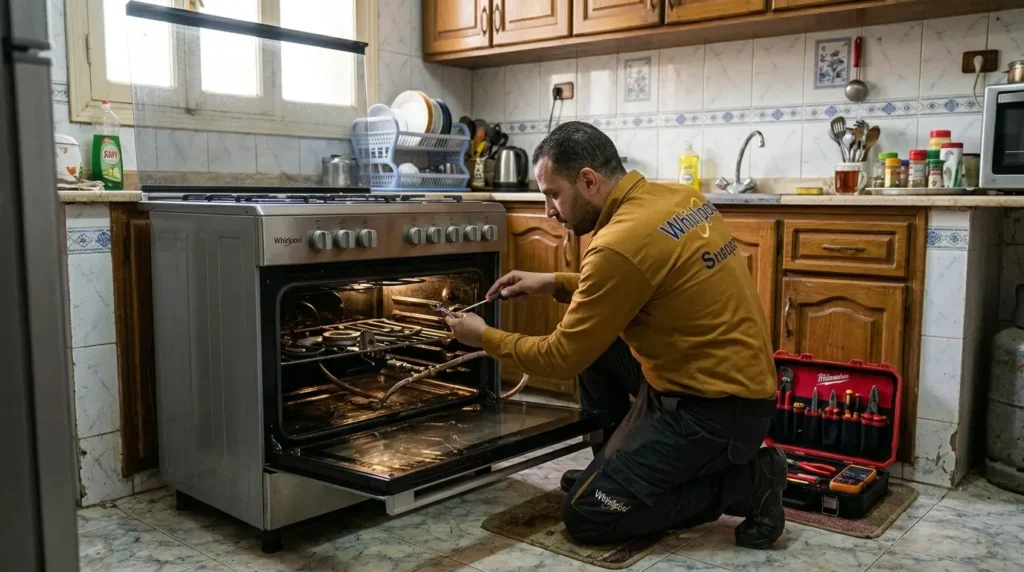 فرن ويرلبول الاضاءة الداخلية مطفية