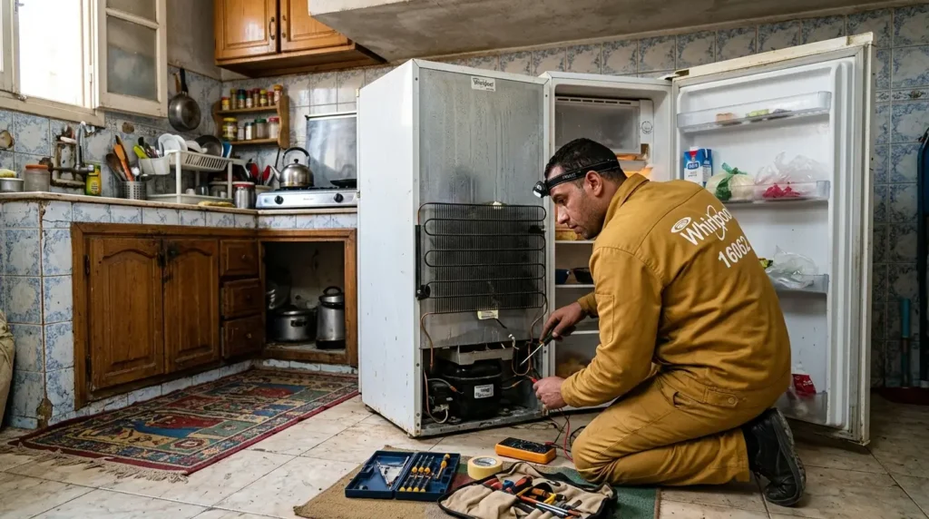 ثلاجة ويرلبول الشاشة الالكترونية لا تعمل