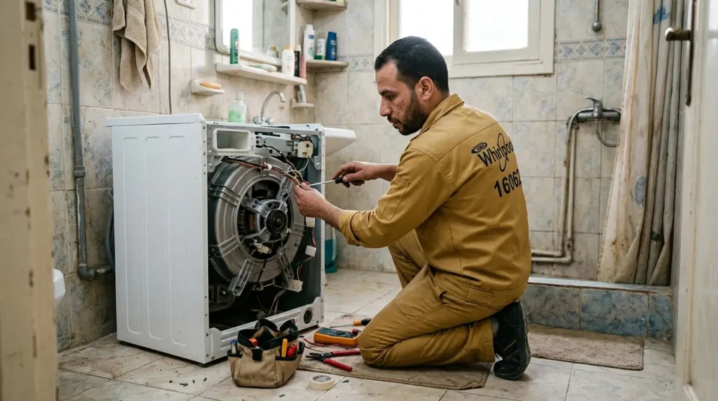 غسالة ويرلبول مؤشر القفل يومض